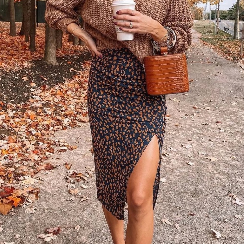 Lucy Paris - Alina Animal Print Skirt - Size Large